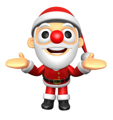 3D Santa mascot has been welcomed with both hands. 3D Christmas Character Design Series.