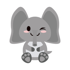 cute animal cartoon icon image