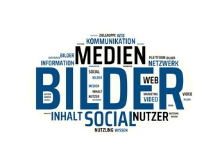 BILDER - Bilder mit Wörtern aus dem Bereich Soziale Medien, Wort, Bild, Illustration