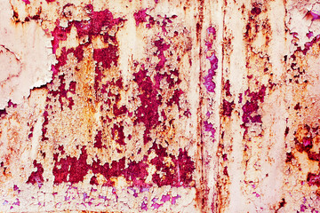 Colored rusty iron metal wall texture background