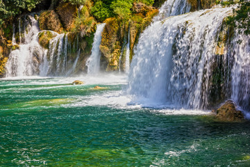 Fototapety  Krajobraz jeziora Parku Narodowego Krka, Chorwacja