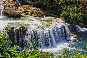 Krka national park lake landscape, Croatia