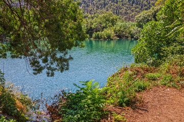 Obraz premium Krka national park lake landscape, Croatia