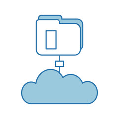 folder document with cloud