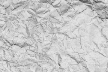 Naklejka premium White gray crumpled paper background pattern.