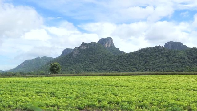 Aerial video in an amazing landscape in summer at Thailand.