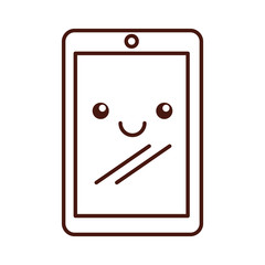 tablet device kawaii character