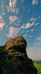 Rocks and stones in the countryside