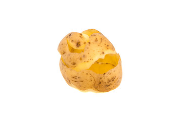 Peel of potatoes on a white background