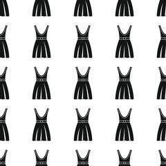 Dress seamless pattern vector illustration background. Black silhouette Dress stylish texture. Repeating Dress seamless pattern background for clothes design and web