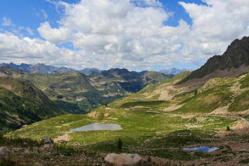 Fototapeta na wymiar Italian Alps viewed from Parc du Mercantour, France