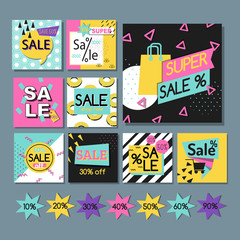 Naklejka premium Vector illustration special offer big sale flayer card template special spring discount promotion poster.