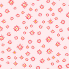 Beautiful tropical flower seamless pattern design summer plants colorful decoration nature design floral drawing leaf blossom vector illustration.