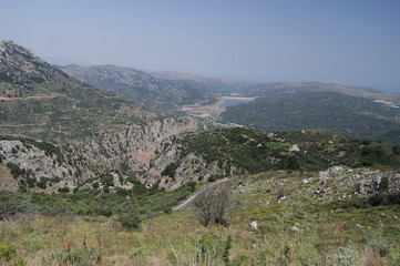 вид с высоты горы, Греция, Крит