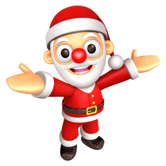 The Santa mascot has been welcomed with both hands. 3D Christmas Character Design Series.