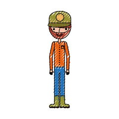 fisherman with hat avatar character