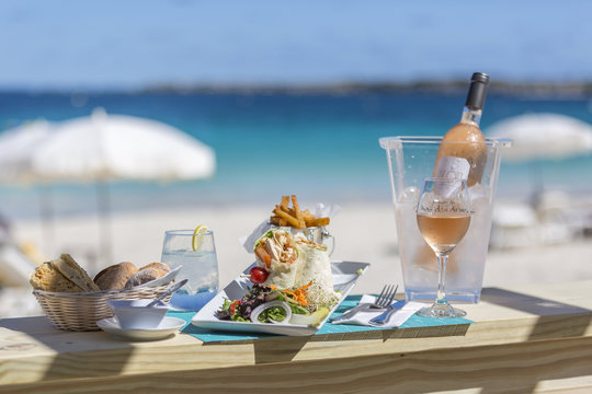 Detail lunch, dessert from Orient Bay in Saint Martin