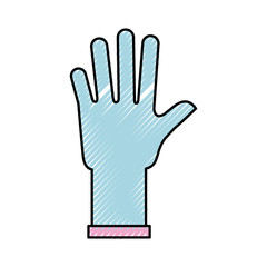 rubber gloves isolated icon