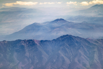 Chilean Andes Mountains Aerial View