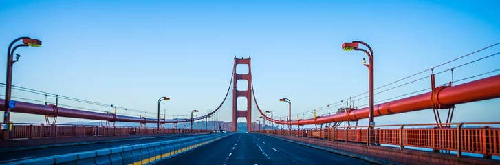 Poster golden gate bridge vroege ochtend in san francisco californië © digidreamgrafix