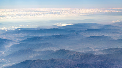 Fototapeta na wymiar Chilean Andes Mountains Aerial View