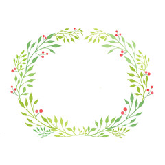 Green floral wreath