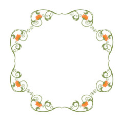 Vintage flowers frame