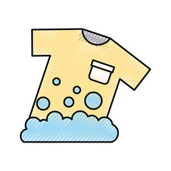 Laundry garments washing icon