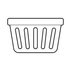 laundry basket isolated icon
