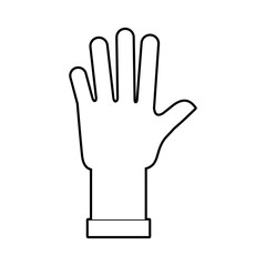 rubber gloves isolated icon