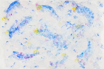 Abstract watercolor hand drawn image, painting with spray, spots, splashes with paper texture. Modern pattern, wallpaper, banner design