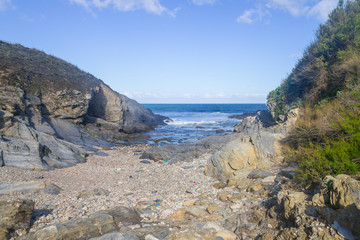 Fototapeta na wymiar Beach and cliffs in Porto Covo