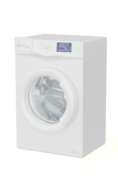3d illustration of a washing machine on a white background