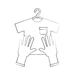 Laundry garments with gloves