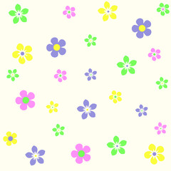Naklejka na ściany i meble Floral pattern. Colorful flower background. Vector illustration.