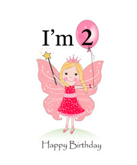 Second birthday cute fairy