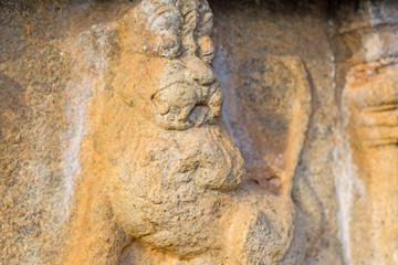 Polonnaruwa ancient stone wall decorations of Buddhist Temples 