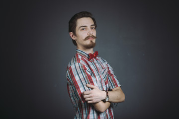 Portrait of bearded hipster