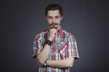 Portrait of bearded hipster