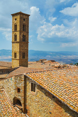 Wspaniały widok starego miasta w Volterra w Toskanii, Włochy
