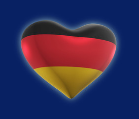 Germany, German Flag, Love (3D Render)