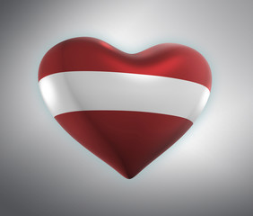 Obraz premium Latvia, Latvian Flag (3D Render)