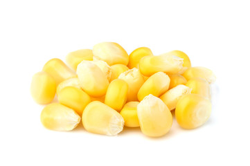 Fototapeta premium Ripe corn isolated closeup.