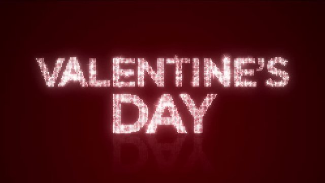 Sparkling Valentine's Day Reflective Background Loop with Matte