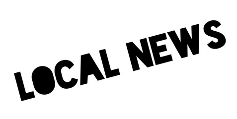 Local News rubber stamp. Grunge design with dust scratches. Effects can be easily removed for a clean, crisp look. Color is easily changed.