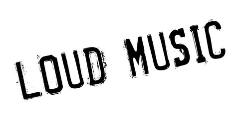 Loud Music rubber stamp. Grunge design with dust scratches. Effects can be easily removed for a clean, crisp look. Color is easily changed.