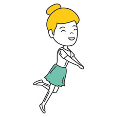 beautiful and young woman character