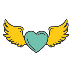 heart love with wings