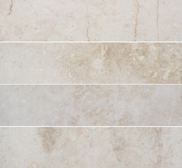 Four different high quality beige marble backgrounds with natural pattern