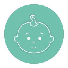 cute little baby with pompadour